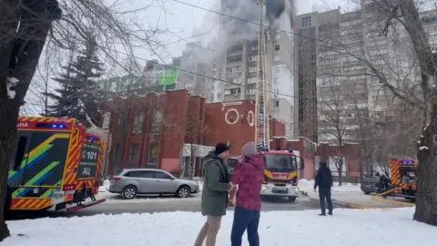 Последствия атаки в Днепре. Скриншот видео
