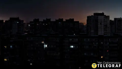 Блэкаут в Киеве. Фото: Ян Доброносов.