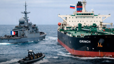 ВМС Франции перехватили нефтяной танкер из теневого флота России GRINCH. Фото: Генеральный штаб Вооруженных сил Франции