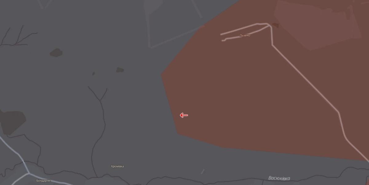 Screenshot of the DeepState interactive map.