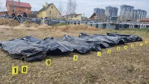 Тіла людей, загиблих в Бучі (архівне зображення). Фото: Національна поліція України.