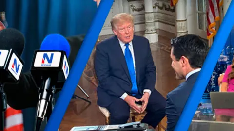 Телеканал Newsmax. Коллаж: Newsmax Media