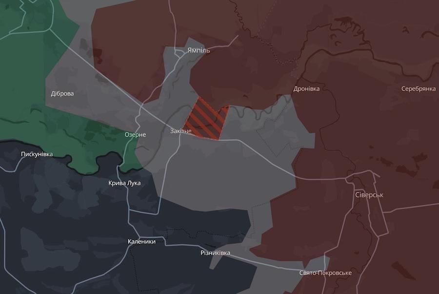 Screenshot of the interactive map of DeepState.