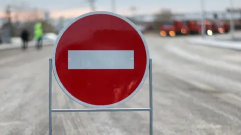 Ограничение движения. Фото: ukrinform