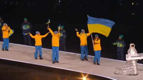 Церемония открытия зимней Олимпиады-2026. Скриншот трансляции