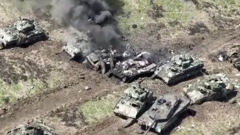 Техника ВСУ, поврежденная во время контрнаступления в Запорожской области. Фото из открытых источников.