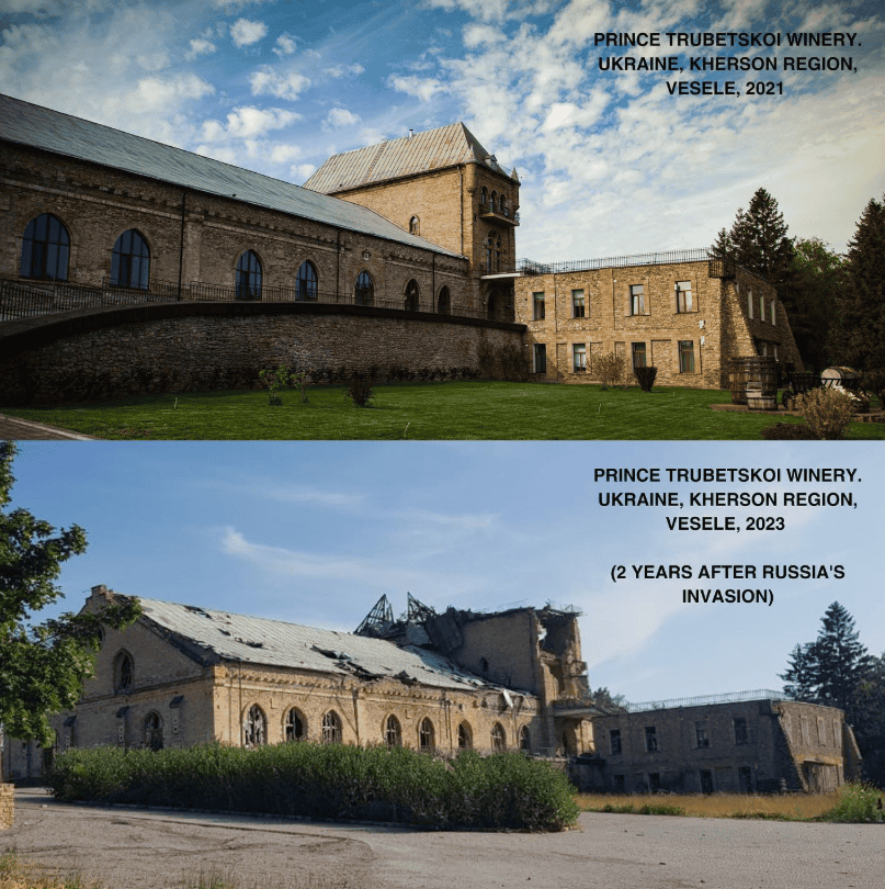 Before and two years after the full-scale war. Photo: instagram/stoicwinery