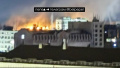 A fire at the site of one of the hits in Belgorod on February 22, photo: "Pepel Belgorod"