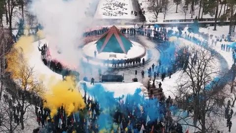 Молитва за Украину. Фото: скриншот видео