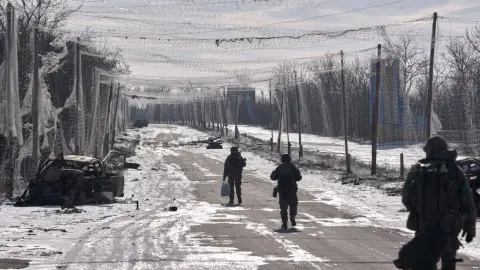 Украинские военные в Дружковке на Донетчине. Фото: Константин Либеров.