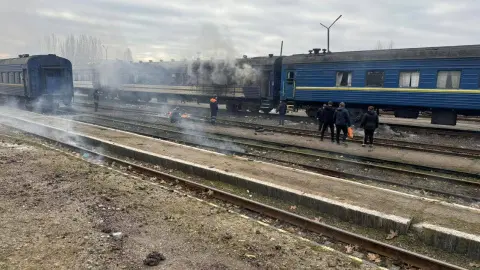 Атака на железную дорогу. Фото: Алексей Кулеба