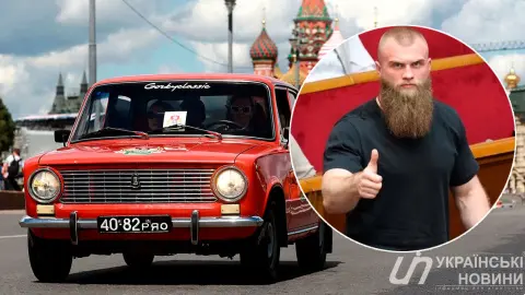 Артем Дмитрук та ВАЗ 2101 (ілюстративне зображення). Колаж: Українські Новини