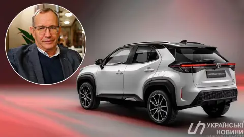 Анатолий Ковалев и TOYOTA YARIS CROSS. Коллаж: Українські Новини