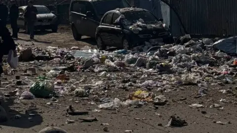 Место взрыва в Буче. Социальные сети