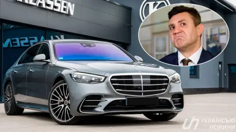 Николай Тищенко и Mercedes-Benz S400. Коллаж: Українські Новини