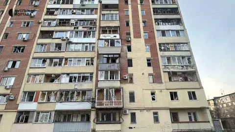 Последствия российской атаки в Полтаве. Фото: Общественное Полтава