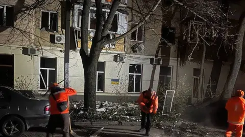 Consequences of the enemy shelling of Odesa. Photo: Odesa Regional Military Administration.