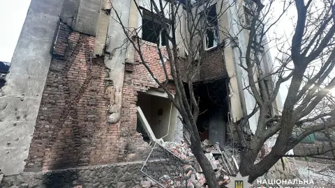 Наслідки обстрілів в Донецькій області. Фото: Нацполіція