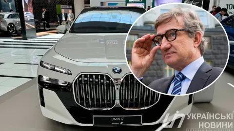 Сергей Тарута и BMW i7 xDrive60. Коллаж: Українські Новини