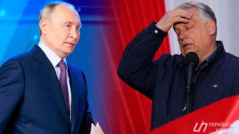 Володимир Путін та Віктор Орбан. Колаж: Українські Новини