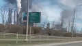 The attack on the plant in Cherepovets.  Screenshot of the Exilenova+ video