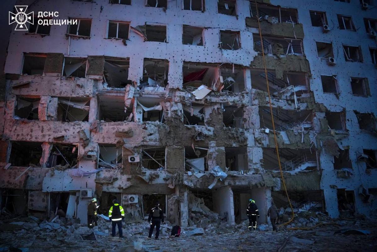 Consequences of the massive Russian attack. Photo: SES