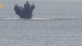 Destruction of a russian maritime drone. Photo: screenshot of the video.
