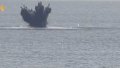 Destruction of a russian maritime drone. Photo: screenshot of the video.