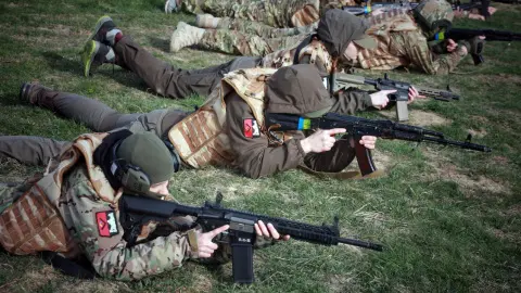 Центр підготовки до національного спротиву. Фото: Telegram Ірина Верещук
