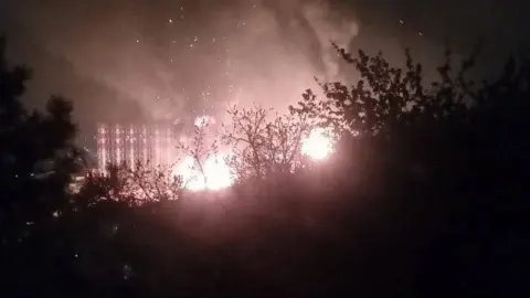 Новый пожар в Туапсе. Фото: росСМИ