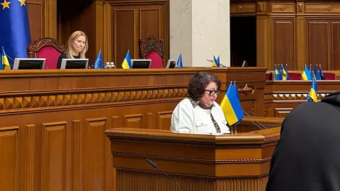Lawyer Olena Kyivets became a member of the Rada. Photo: Telegram: Zaliznyi Nardep