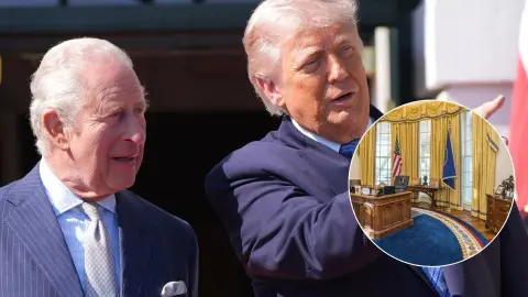 Чарльз ІІІ и Дональд Трамп. Коллаж УН