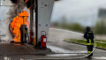 Drone attacks gas station in Kherson, gas tank and fuel pump catch fire