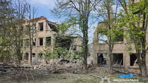 Наслідки обстрілів в Донецькій області. Фото: Нацполіція