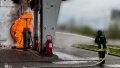 Drone attacks gas station in Kherson, gas tank and fuel pump catch fire