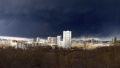 Smoke from a fire in Perm, russia, after a UAV attack. Photo: t.me/exilenova_plus.