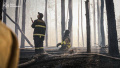 Extinguishing the fire. Photo: SESU