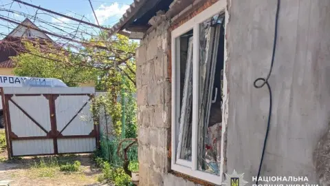 Последствия обстрелов в Донецкой области. Фото: Нацполиция