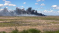 The aftermath of the plane crash in the USA. Photo: social networks