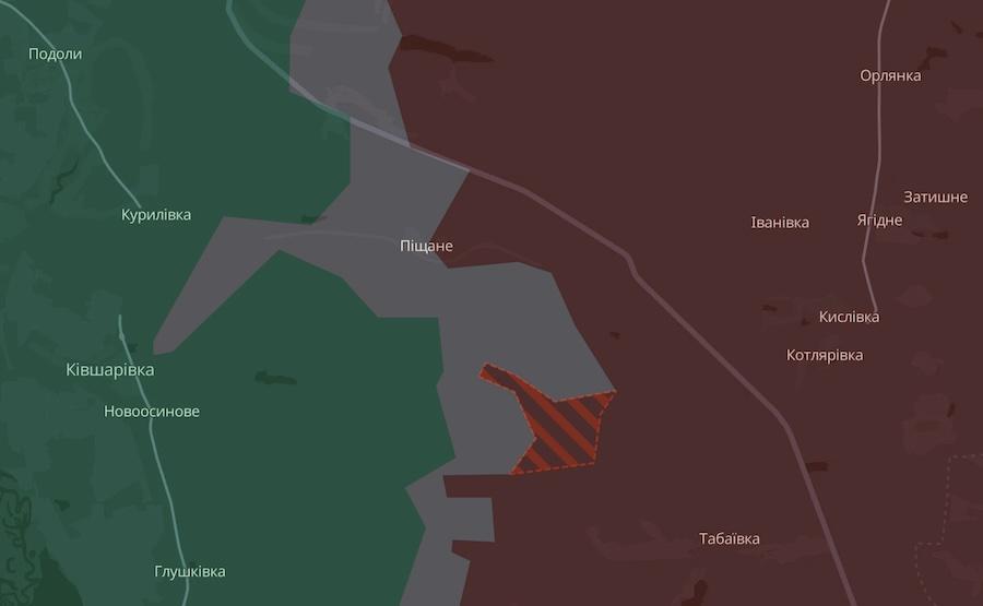 Скріншот інтерактивної мапи DeepState.