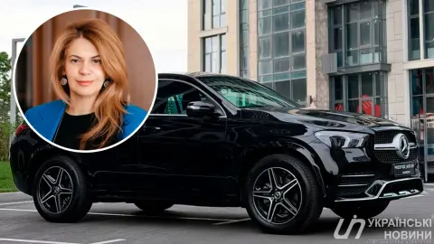 Елена Москаленко и Mersedes-Benz GLE 300d. Коллаж: Українські Новини