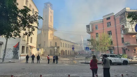 Удар по Подолу. Фото: ДІАЗ Стародавній Київ / facebook