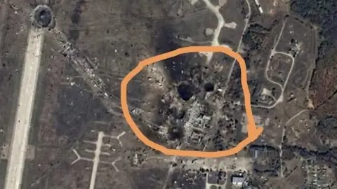 Российское фейковое изображение "поражения" Белой Церкви. Фото: t.me/new_militarycolumnist.
