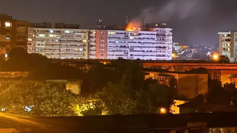 Дом, в который влетел дрон. Фото: социальные сети