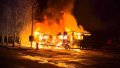 A fire caused by a russian attack on a company in the Chernihiv Region on May 31. Photo: State Emergency Service of the Chernihiv Region