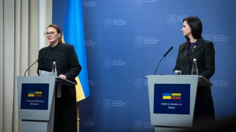 Юлія Свириденко та прем’єр-міністерка Литви Інга Ругінене. Фото: Telegram Юлія Свириденко