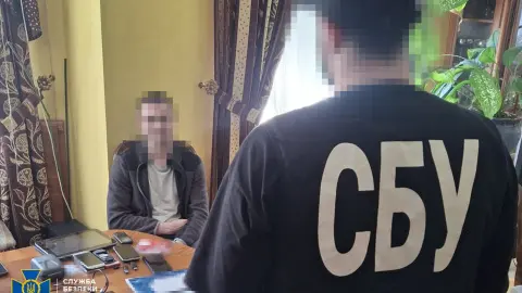 Задержание агента ГРУ РФ. Фото: СБУ
