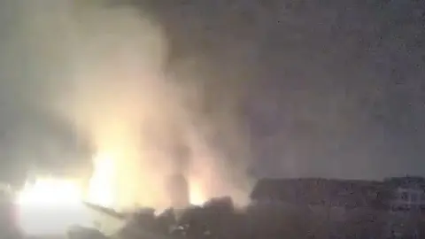 Последствия атаки на Киев. Фото: скриншот видео