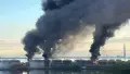 Fire at the oil refinery Photo: Supernova+