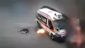 Момент удару дрона по швидкій у Херсоні. Скриншот відео: Херсонська МВА